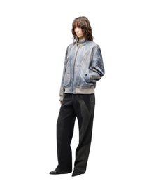 Jiyong Kim Sun-Bleached High Neck Blouson Blue