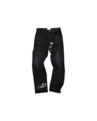 Alexander Digenova Straight Leg Duct Tape Jeans Black