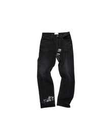 Alexander Digenova Straight Leg Duct Tape Jeans Black