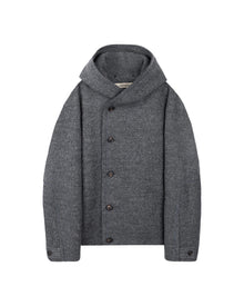 Jiyong Kim Hooded Wool Jacket Grey