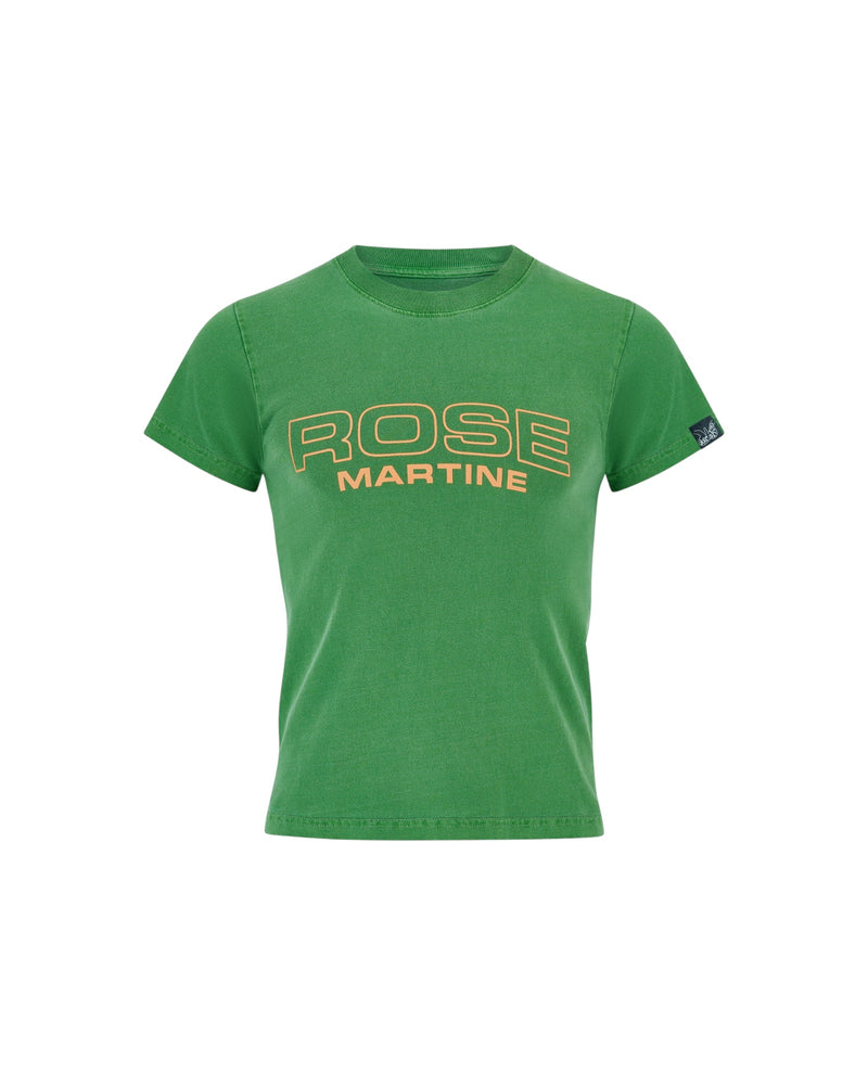 Martine Rose Shrunken  T-shirt Green Rose Martine