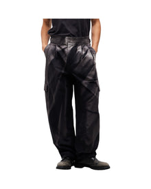 Jiyong Kim Sun-Bleached Pleated Trousers Black