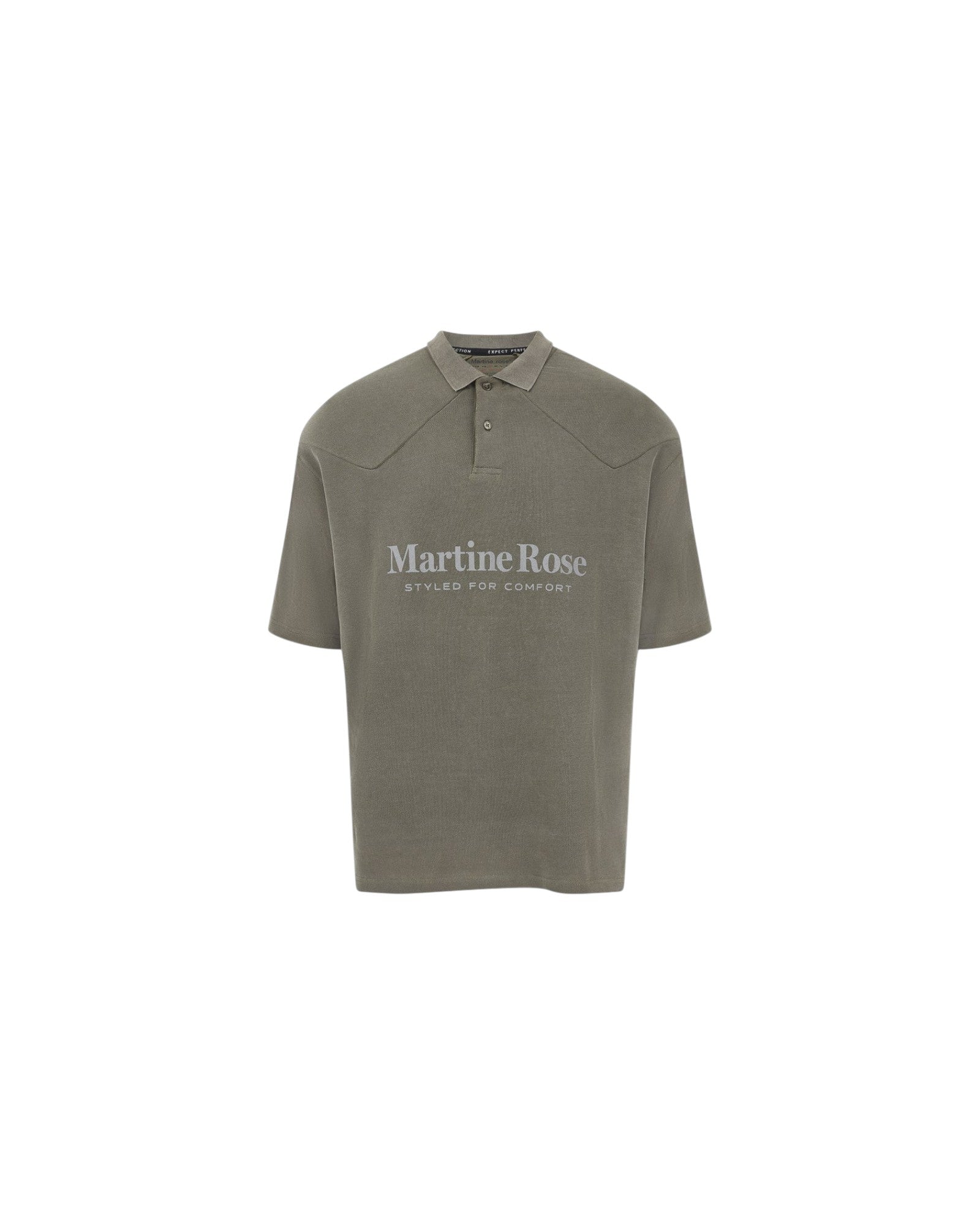 Martine Rose Padded Polo Green
