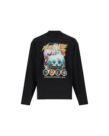 Martine Rose Funnel Neck L/S T-shirt Black Fuzzies 2