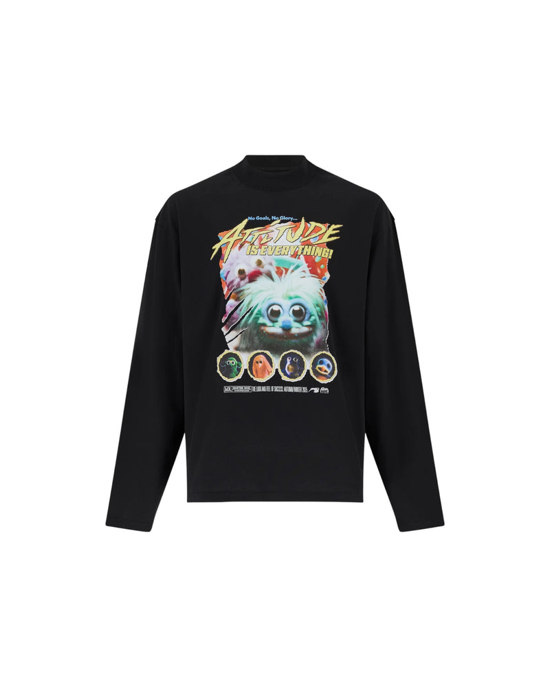 Martine Rose Funnel Neck L/S T-shirt Black Fuzzies 2