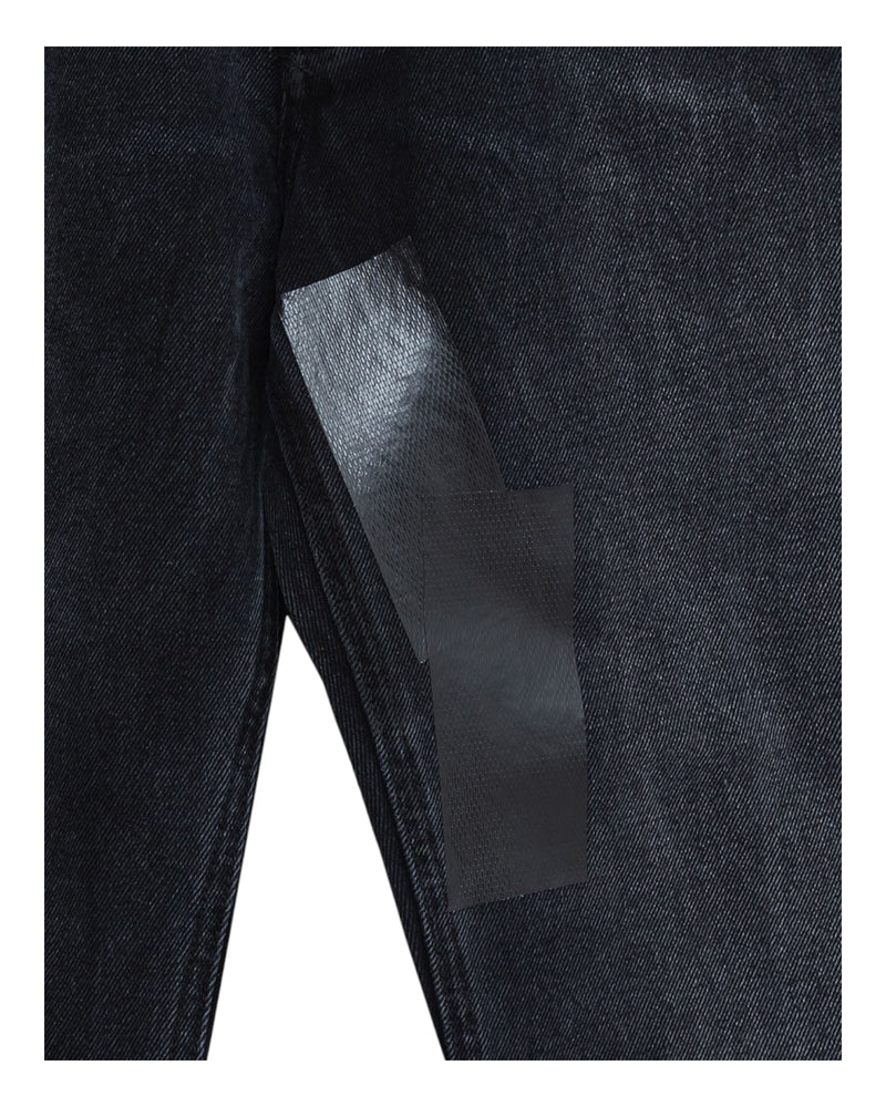 Alexander Digenova Straight Leg Duct Tape Jeans Black