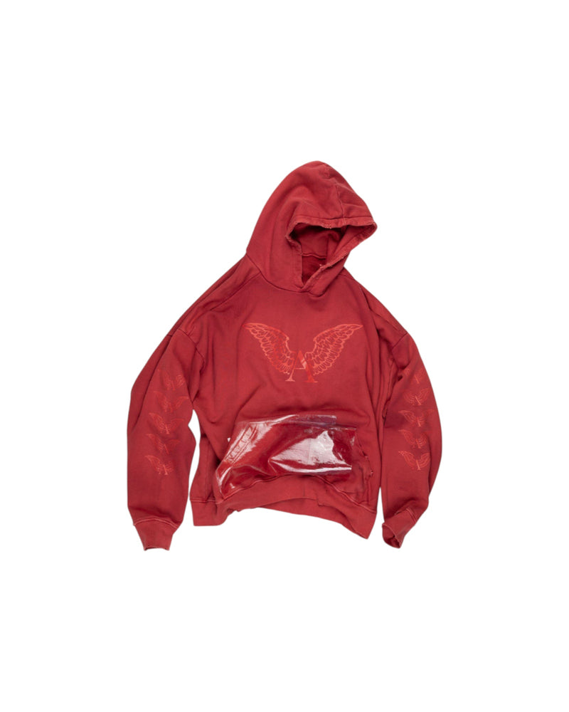 Alexander Digenova Melt Lock Logo Hoodie Red