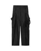 Jiyong Kim Layered Panel Trousers Black