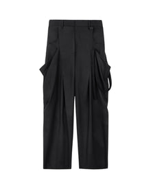 Jiyong Kim Layered Panel Trousers Black