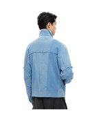 Jiyong Kim Sun-Bleached Raw Edged Jacket Light Blue
