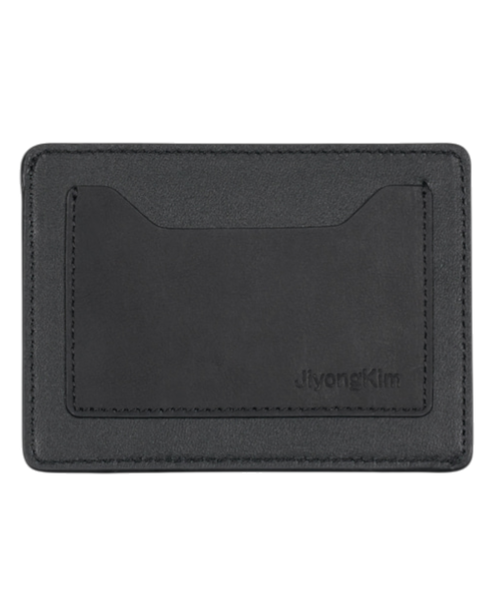 Jiyong Kim Sun-Bleached Leather Wallet Black