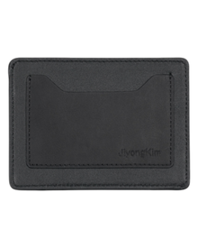 Jiyong Kim Sun-Bleached Leather Wallet Black