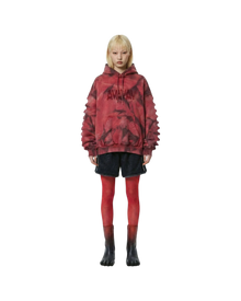 Avavav Os Shoulderless Hoodie Aop Red