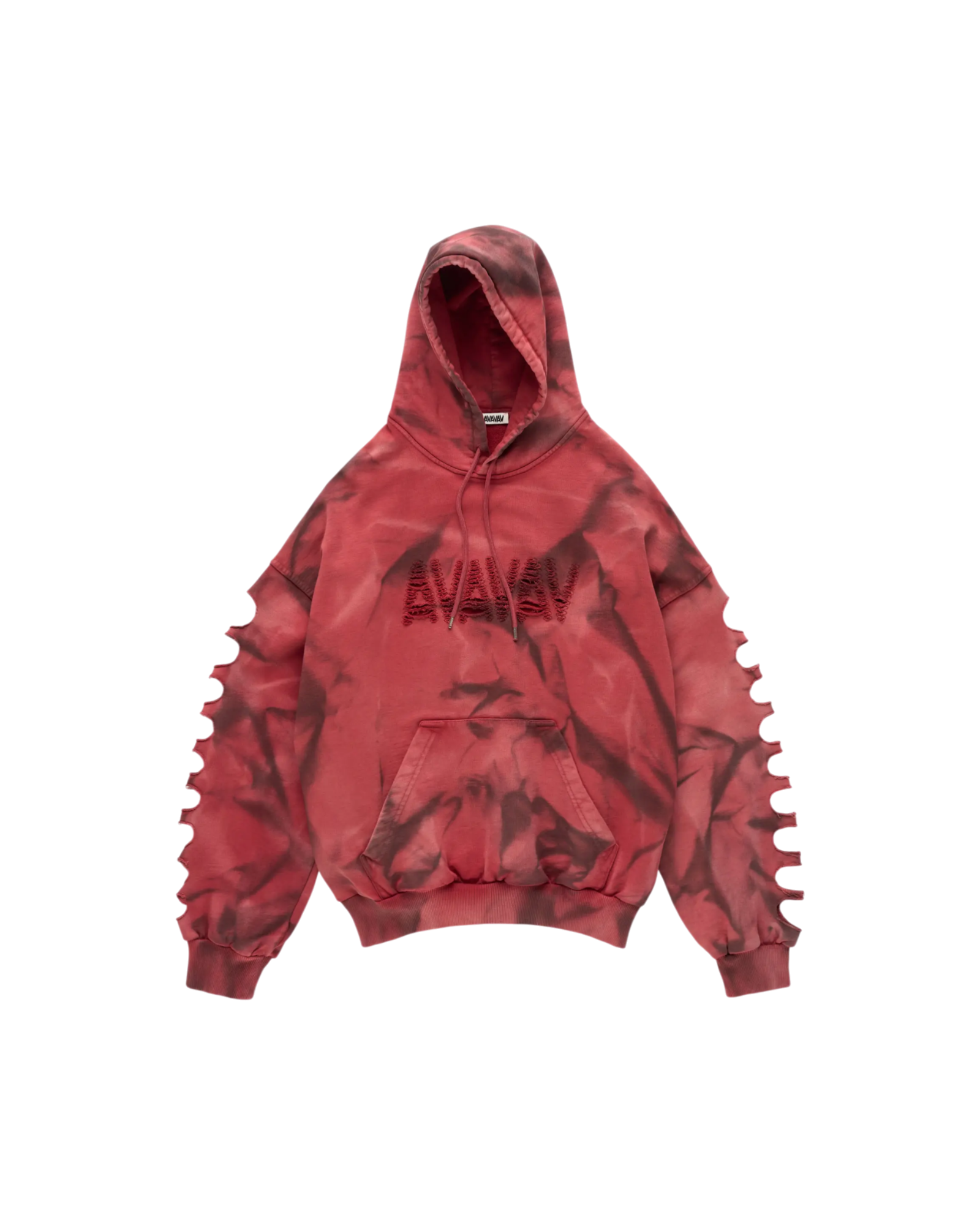 Avavav Os Shoulderless Hoodie Aop Red