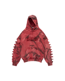 Avavav Os Shoulderless Hoodie Aop Red
