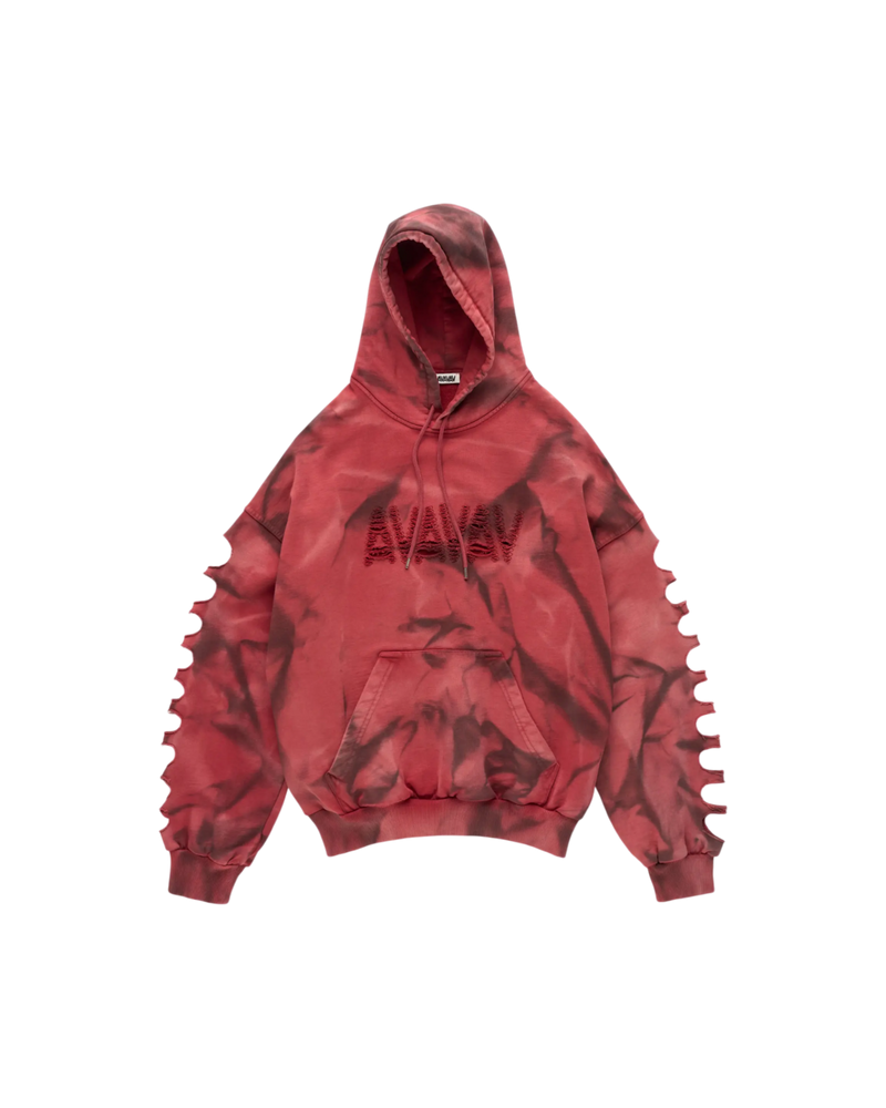 Avavav Os Shoulderless Hoodie Aop Red