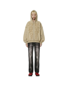 Avavav Os Shoulderless Hoodie Cut-Out Application Beige