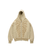 Avavav Os Shoulderless Hoodie Cut-Out Application Beige
