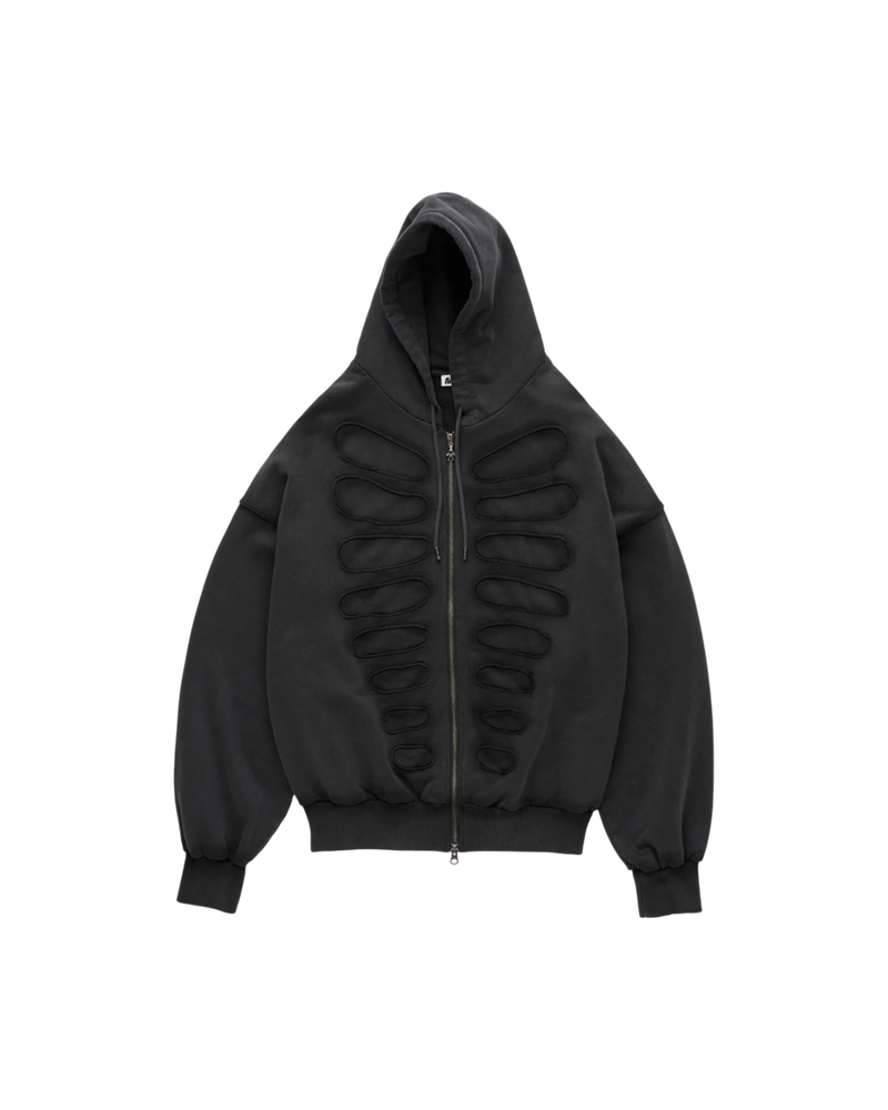 Avavav Os Shoulderless Hoodie Cut-Out Application Black