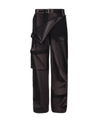Jiyong Kim Sun-Bleached Double Front Wide Trousers Black