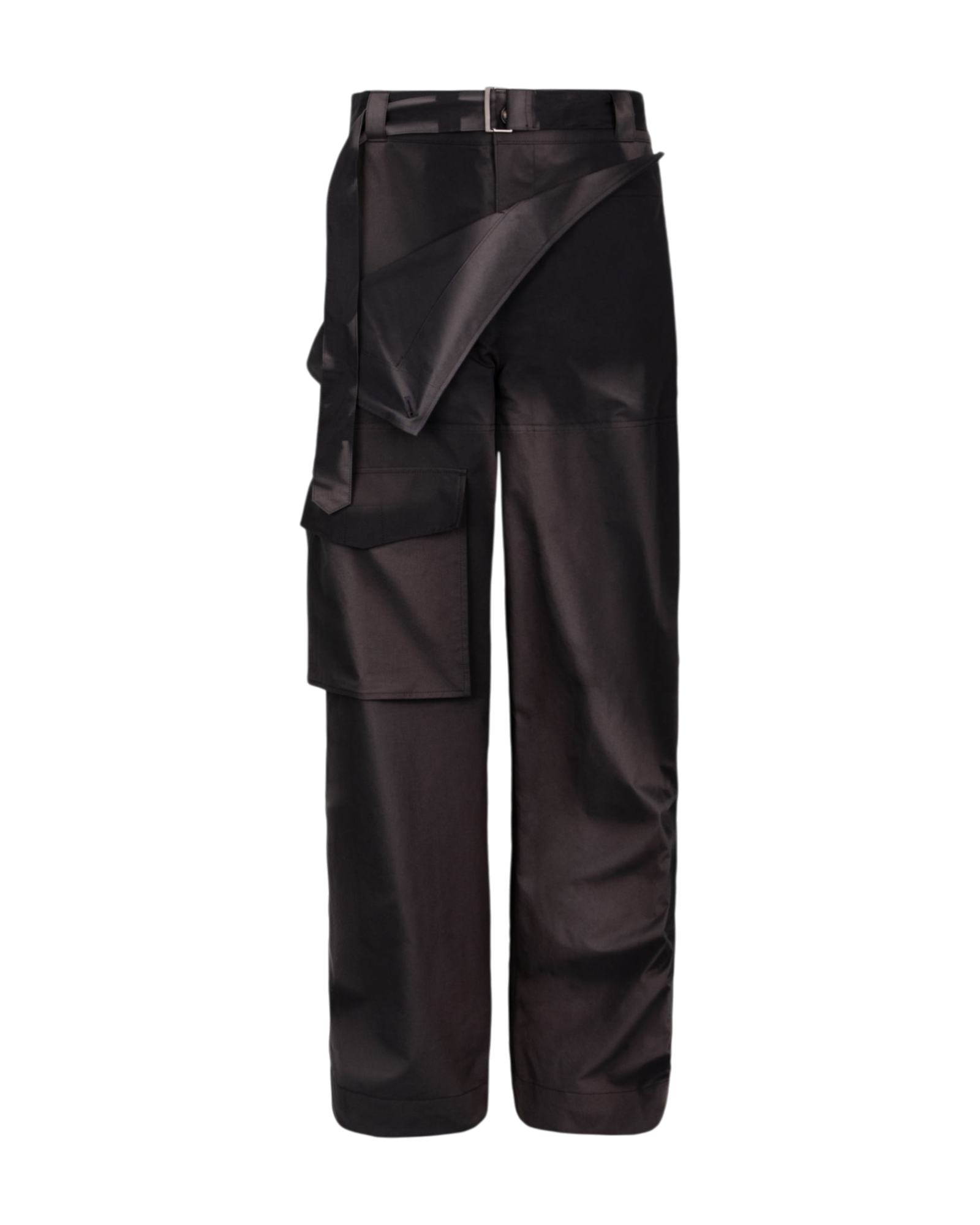 Jiyong Kim Sun-Bleached Double Front Wide Trousers Black