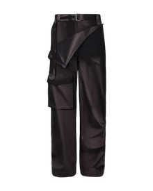 Jiyong Kim Sun-Bleached Double Front Wide Trousers Black
