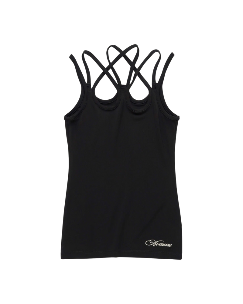 Avavav Multi Strap Script Logo Top Black