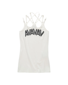 Avavav Printed Strap Top White