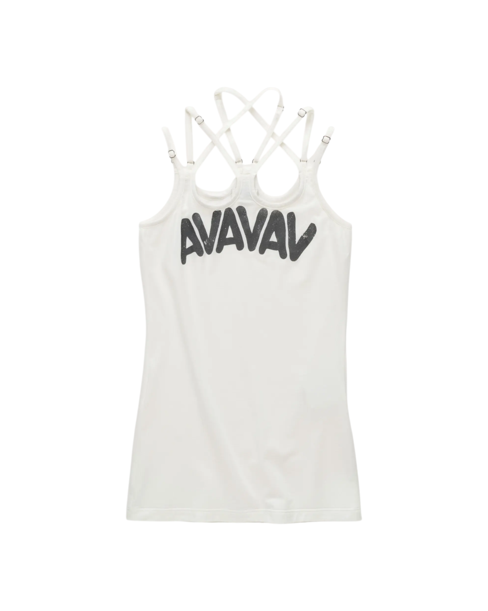 Avavav Printed Strap Top White
