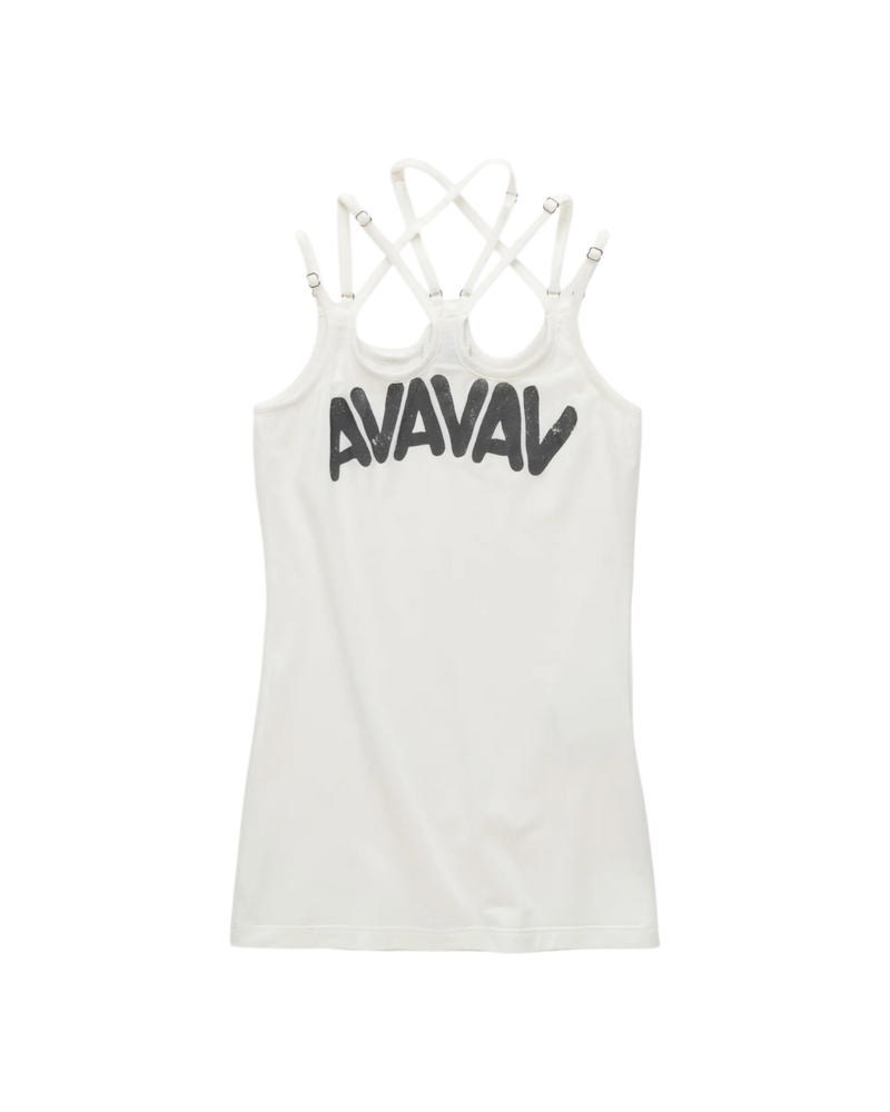 Avavav Printed Strap Top White