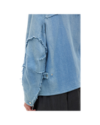Jiyong Kim Sun-Bleached Raw Edged Jacket Light Blue