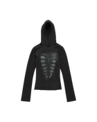 Avavav Hooded Top Printed X-Ray Black