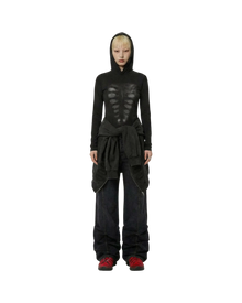 Avavav Hooded Top Printed X-Ray Black