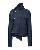 Sankuanz Asymmetrical Button Up Denim Jacket
