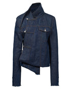 Sankuanz Asymmetrical Button Up Denim Jacket