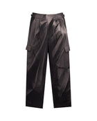 Jiyong Kim Sun-Bleached Pleated Trousers Black