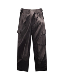 Jiyong Kim Sun-Bleached Pleated Trousers Black