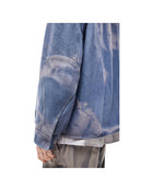 Jiyong Kim Sun-Bleached Blanket Jacket Blue
