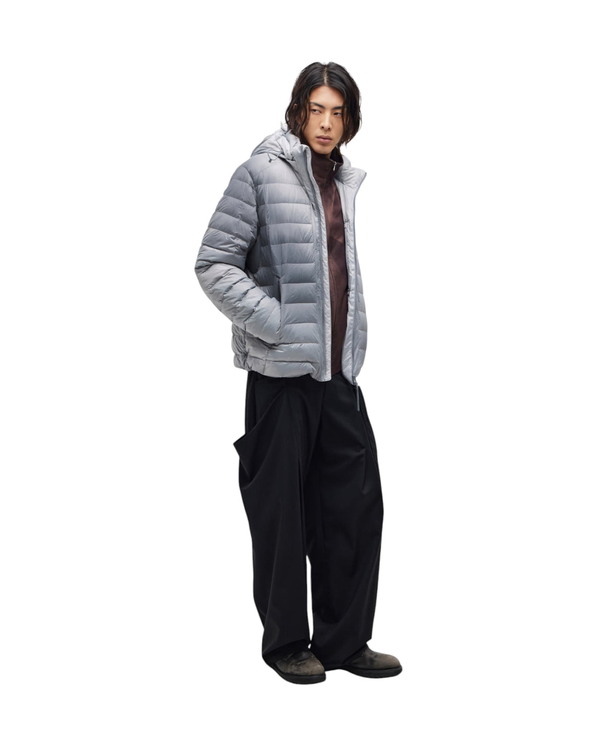 Jiyong Kim Lightweight Down Jacket Charcoal