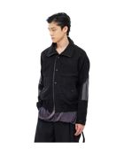 Jiyong Kim Sun-Bleached Double Front Jacket Black
