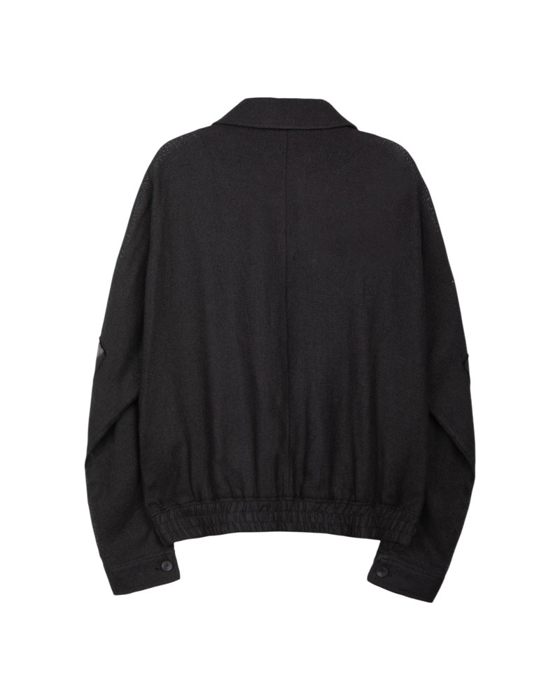 Jiyong Kim Sun-Bleached Double Front Jacket Black