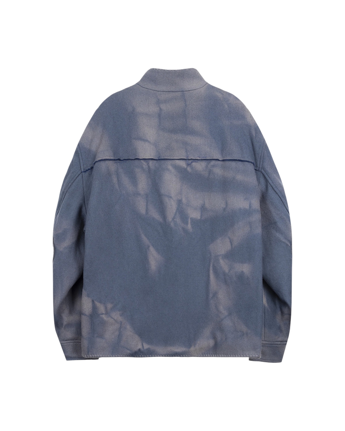 Jiyong Kim Sun-Bleached Blanket Jacket Blue