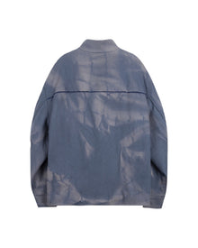 Jiyong Kim Sun-Bleached Blanket Jacket Blue