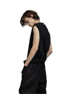 The Viridi-Anne Object Dyed Sleeveless Tee Black