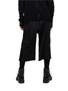 The Viridi-Anne Sweat Cropped Wide Pants Black