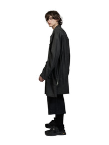 The Viridi-Anne Pigment Printed Viyella Coat Charcoal