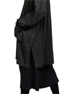The Viridi-Anne Pigment Printed Viyella Coat Charcoal
