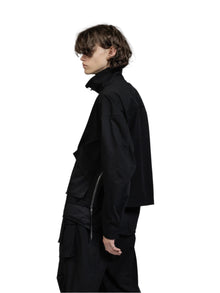 The Viridi-Anne Water Repellant Stretch Zip-Up Jacket Black