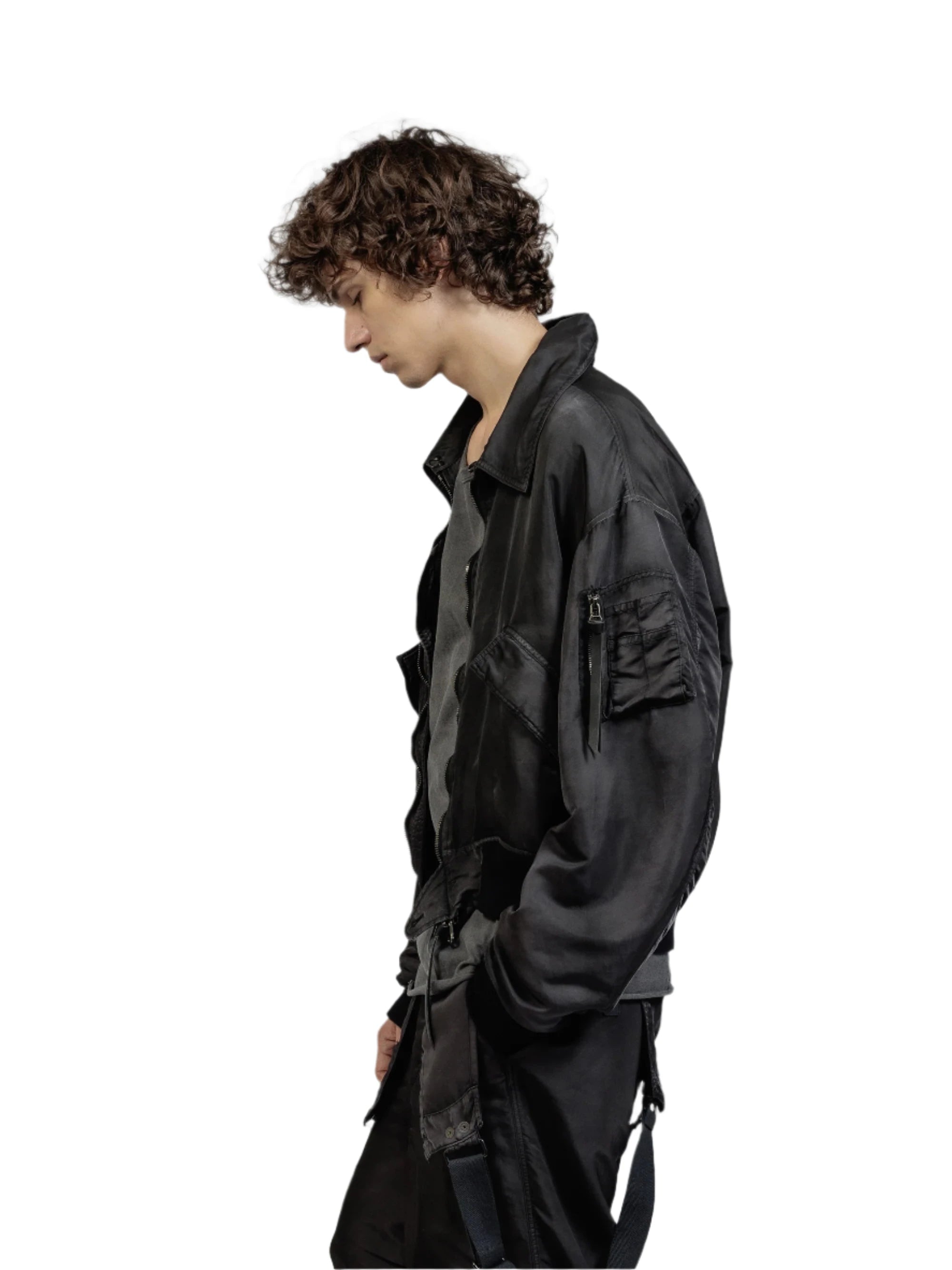 The Viridi-Anne Nylon Object Dyed Bomber Jacket