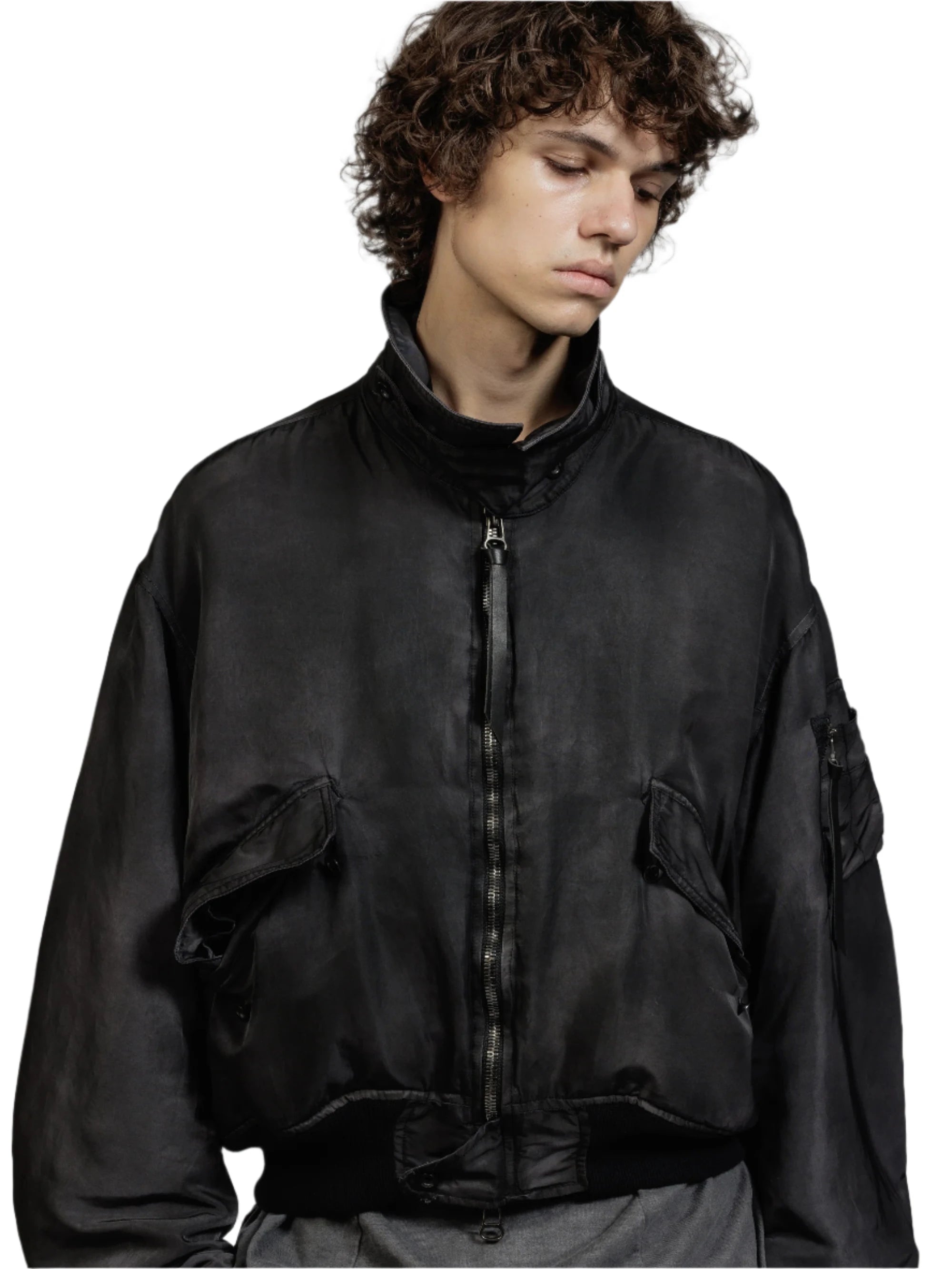 The Viridi-Anne Nylon Object Dyed Bomber Jacket